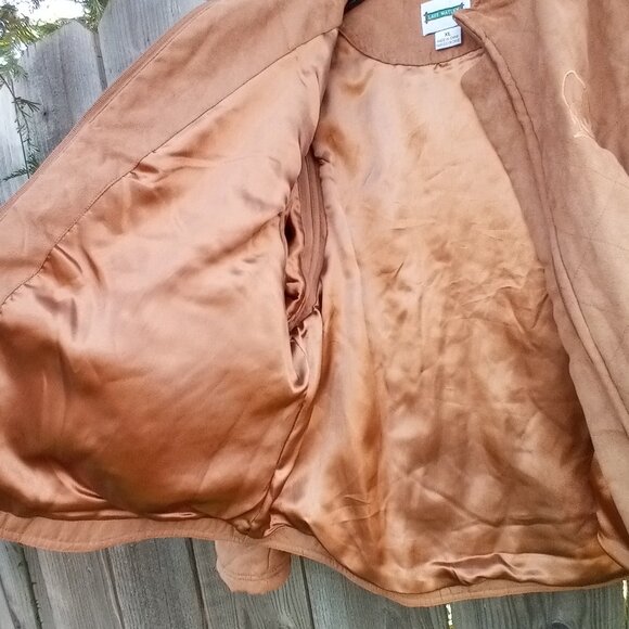 LAKE MATLEY JACKET/ VEST MENS SIZE XL BROWN ZIP REMOVABLE SLEEVE POCKETS - Picture 10 of 15